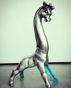 Bradley Corso sculpture, Aluminum Giraffe