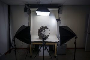 Bollinger Atelier photo studio with Christian Bell Sculpture