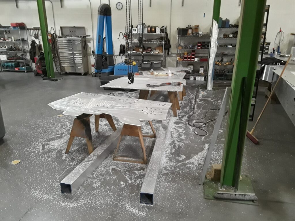 Panels and internal laid out