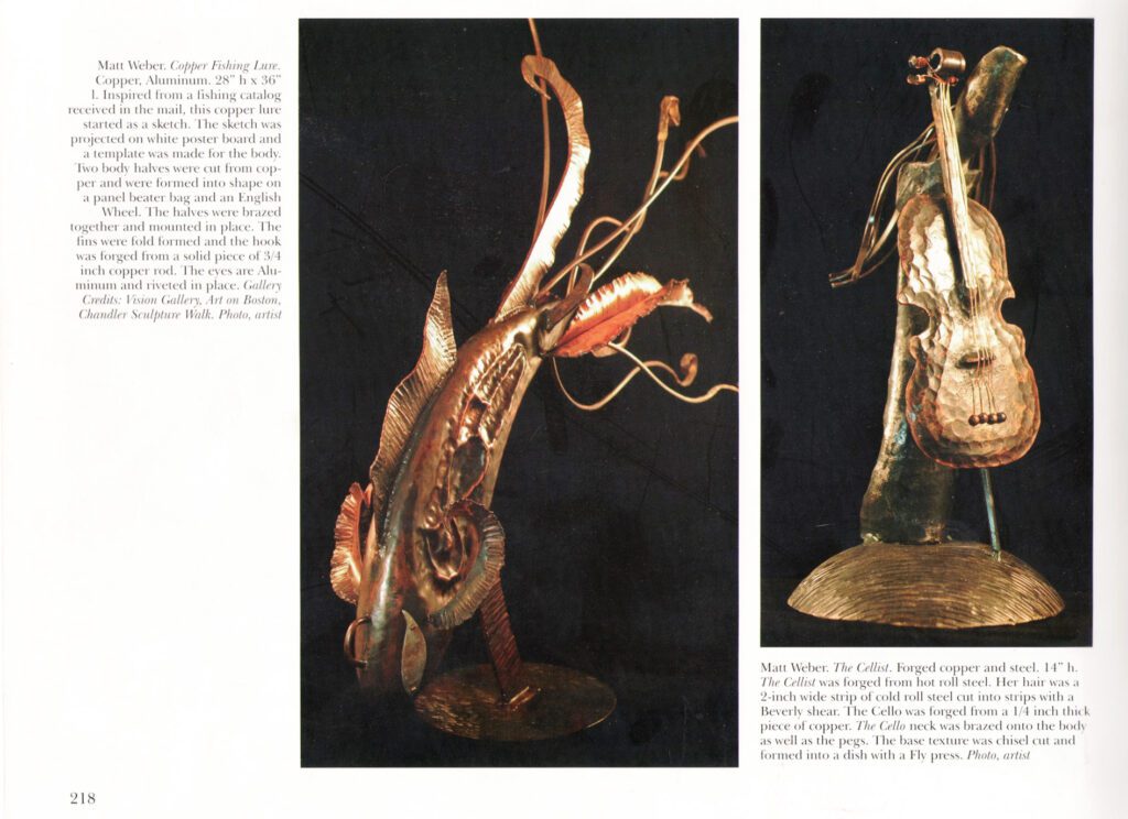 Page from book of cello sculpture